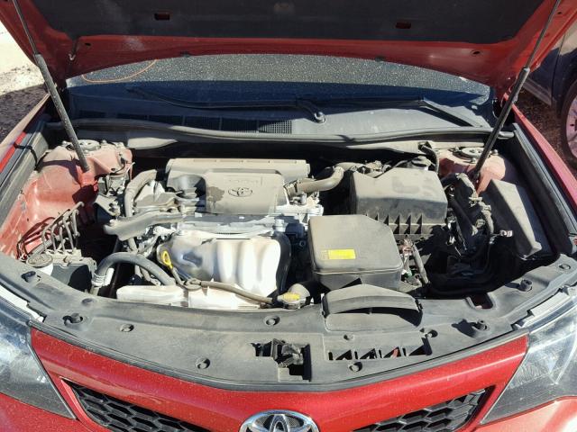 4T1BF1FK4DU654502 - 2013 TOYOTA CAMRY L RED photo 7