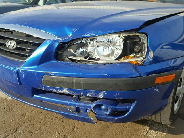 KMHDN56D76U189902 - 2006 HYUNDAI ELANTRA GL BLUE photo 9