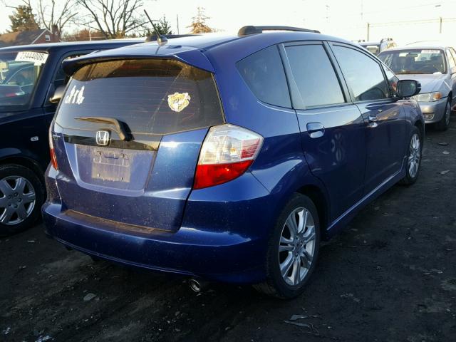 JHMGE88689S023873 - 2009 HONDA FIT SPORT BLUE photo 4