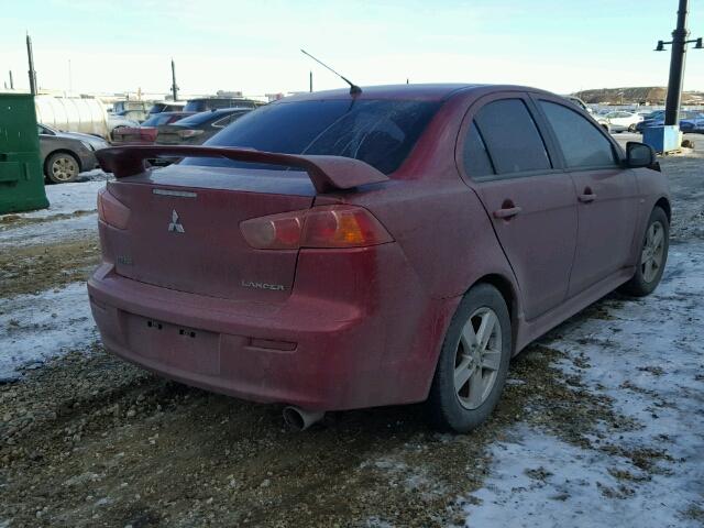 JA3AU26U98U606687 - 2008 MITSUBISHI LANCER ES RED photo 4