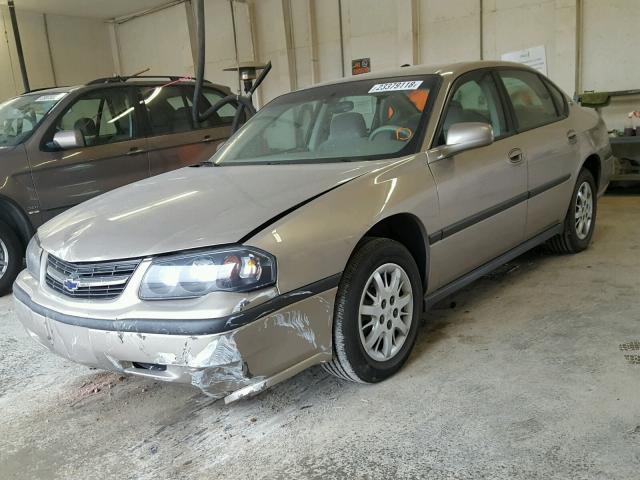 2G1WF52E819315983 - 2001 CHEVROLET IMPALA TAN photo 2