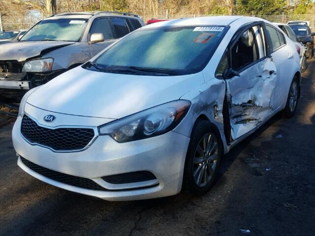 KNAFX4A68G5470755 - 2016 KIA FORTE LX WHITE photo 2