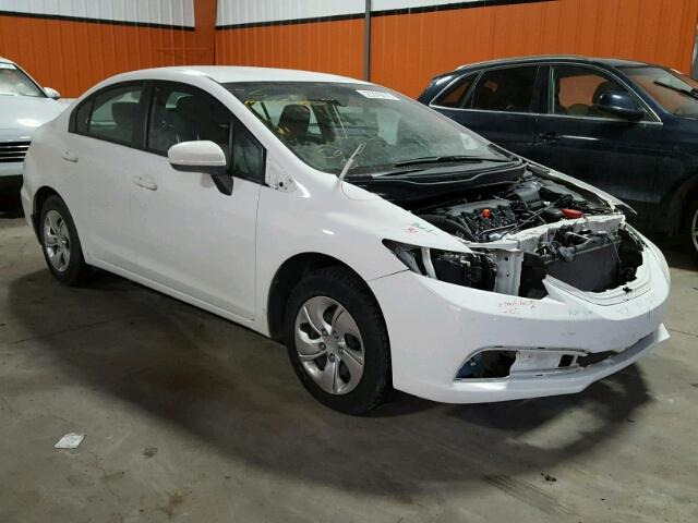 2HGFB2F44EH028561 - 2014 HONDA CIVIC LX WHITE photo 1