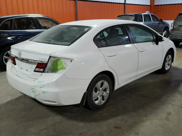 2HGFB2F44EH028561 - 2014 HONDA CIVIC LX WHITE photo 4