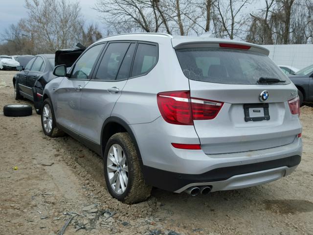 5UXWX9C54G0D65357 - 2016 BMW X3 XDRIVE2 SILVER photo 3