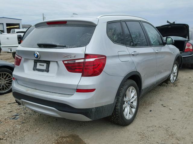 5UXWX9C54G0D65357 - 2016 BMW X3 XDRIVE2 SILVER photo 4