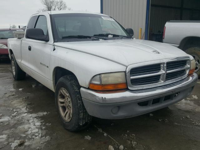 1B7GL22X11S120794 - 2001 DODGE DAKOTA WHITE photo 1