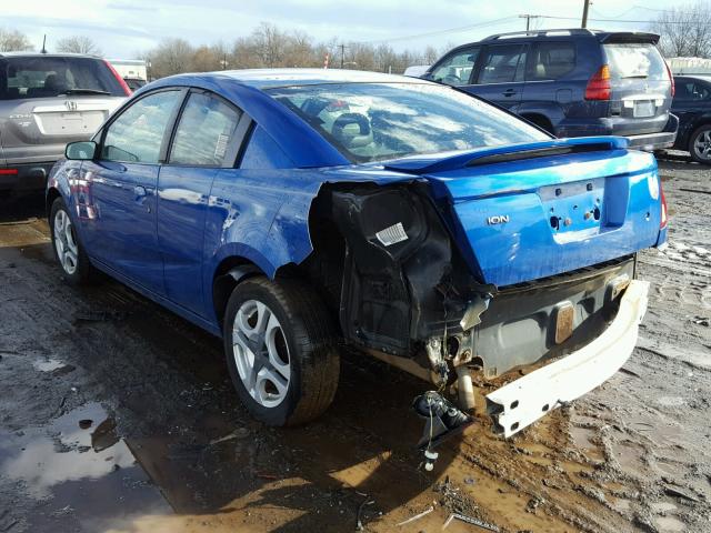 1G8AW12F03Z191004 - 2003 SATURN ION LEVEL BLUE photo 3
