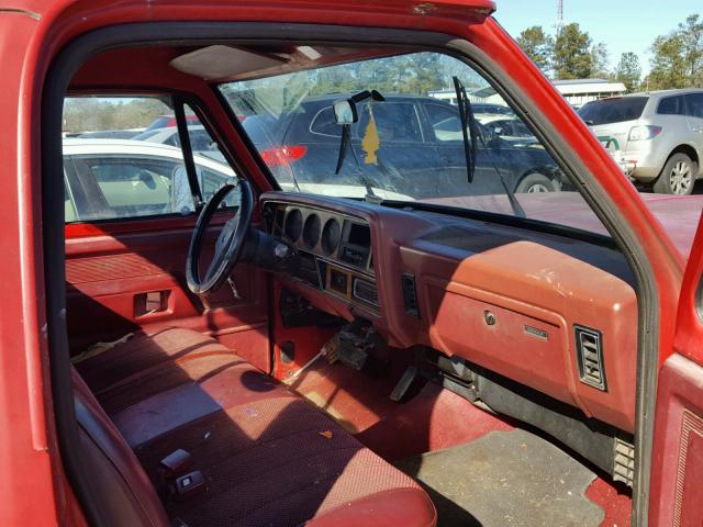 1B7FD04T6HS516124 - 1987 DODGE D-SERIES D RED photo 5