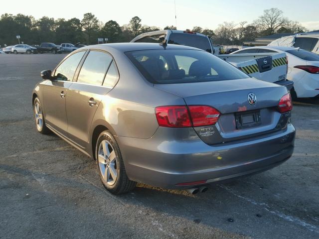 3VWLL7AJ9EM282547 - 2014 VOLKSWAGEN JETTA TDI GRAY photo 3