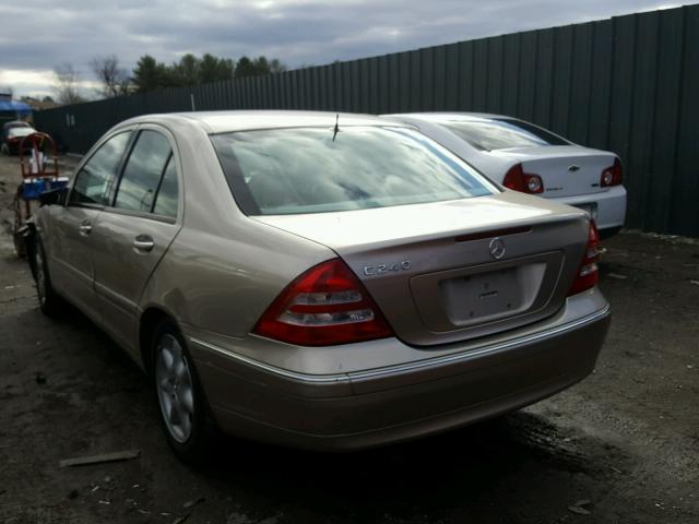 WDBRF61J32F221655 - 2002 MERCEDES-BENZ C 240 BEIGE photo 3