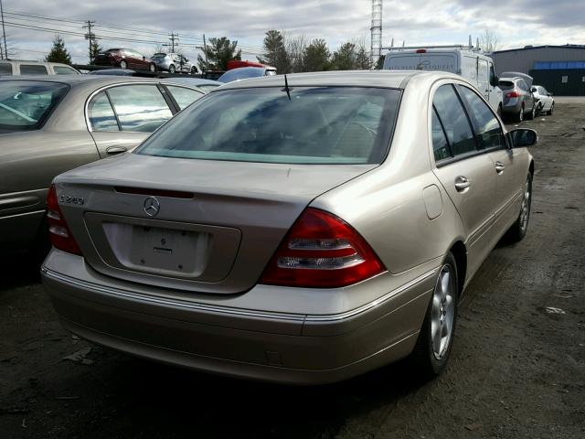 WDBRF61J32F221655 - 2002 MERCEDES-BENZ C 240 BEIGE photo 4