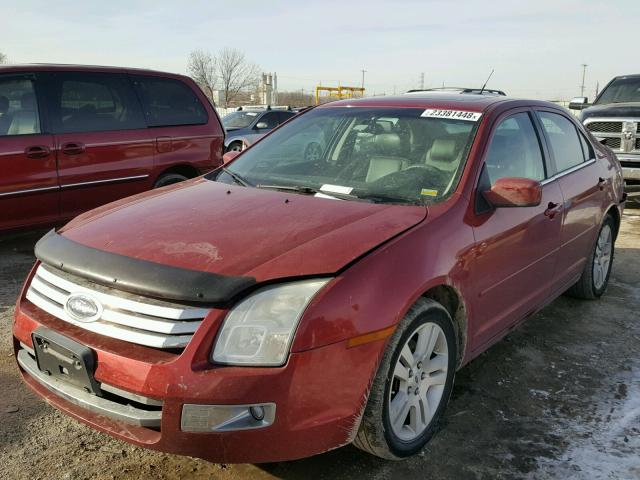 3FAHP08ZX7R163465 - 2007 FORD FUSION SEL RED photo 2