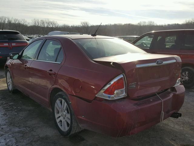 3FAHP08ZX7R163465 - 2007 FORD FUSION SEL RED photo 3