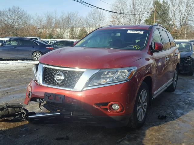 5N1AR2MM1EC714868 - 2014 NISSAN PATHFINDER RED photo 2