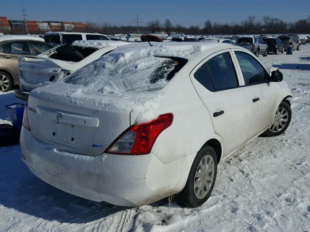 3N1CN7AP7EL840518 - 2014 NISSAN VERSA S WHITE photo 4