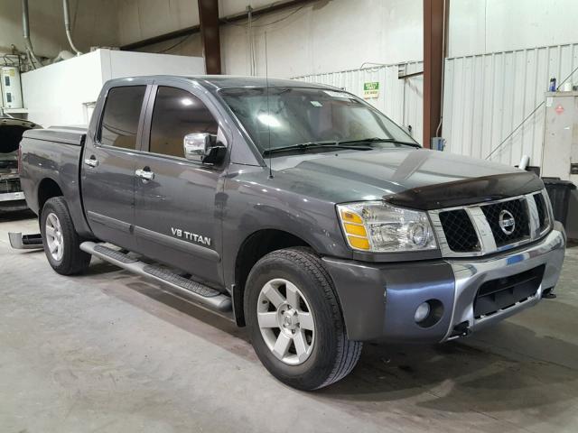 1N6BA07B56N510169 - 2006 NISSAN TITAN XE GRAY photo 1