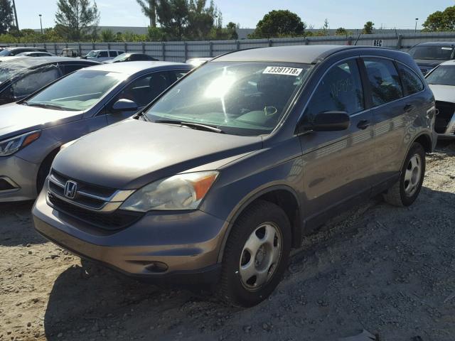 5J6RE3H34AL019105 - 2010 HONDA CR-V LX CHARCOAL photo 2