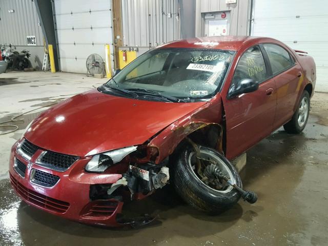 1B3EL46X46N136928 - 2006 DODGE STRATUS SX RED photo 2