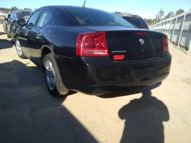 2B3KA43R58H166661 - 2008 DODGE CHARGER BLACK photo 3