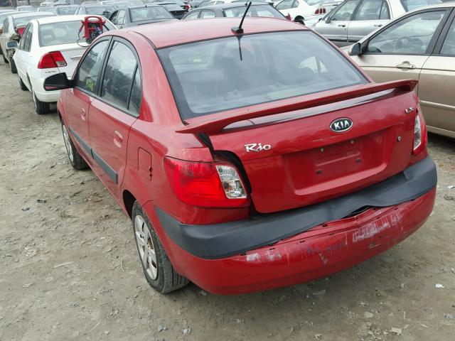 KNADE223696447333 - 2009 KIA RIO BASE RED photo 3