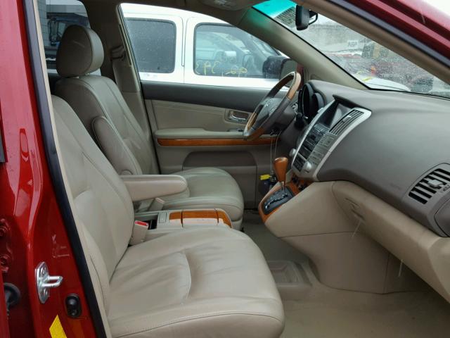 2T2HK31U49C105431 - 2009 LEXUS RX 350 RED photo 5