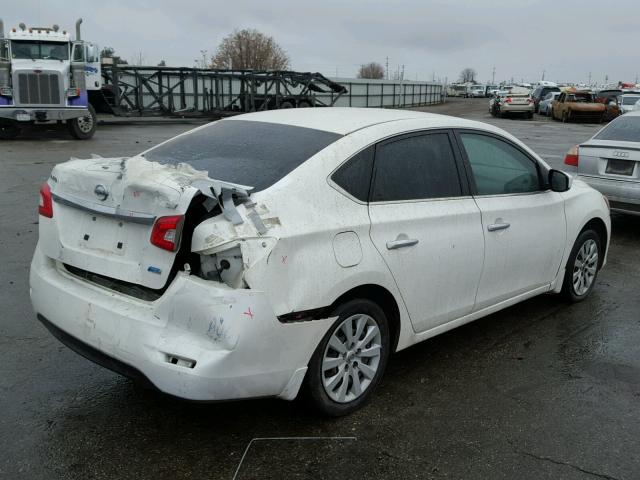 3N1AB7AP9DL743271 - 2013 NISSAN SENTRA S WHITE photo 4