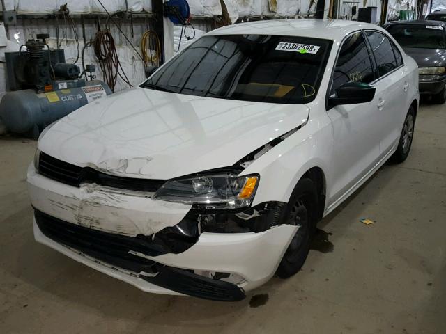 3VW2K7AJ9EM208771 - 2014 VOLKSWAGEN JETTA BASE თეთრი ფოტო 2