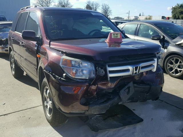 5FNYF18518B054492 - 2008 HONDA PILOT EXL BURGUNDY photo 1