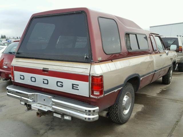 3B7KE23C7PM169886 - 1993 DODGE D-SERIES D GOLD photo 4