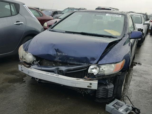 2HGFG12856H535846 - 2006 HONDA CIVIC EX BLUE photo 2