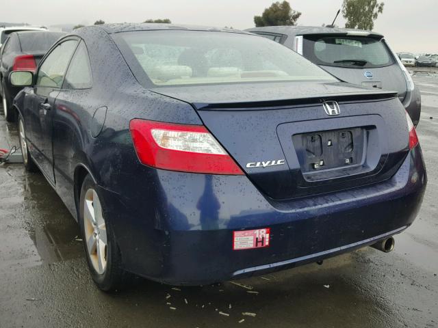 2HGFG12856H535846 - 2006 HONDA CIVIC EX BLUE photo 3