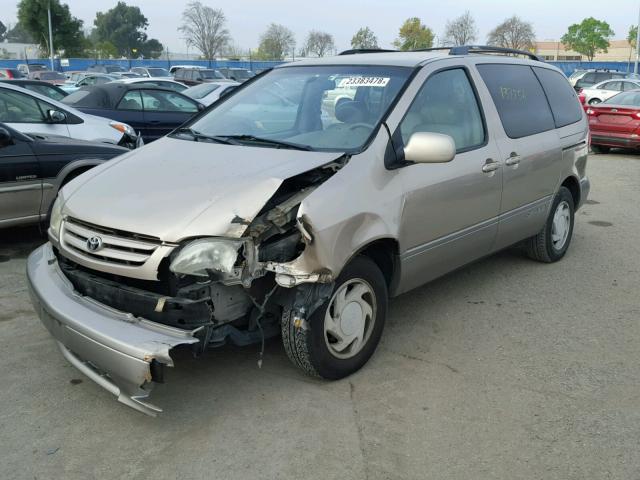 4T3ZF13C41U386663 - 2001 TOYOTA SIENNA LE BROWN photo 2