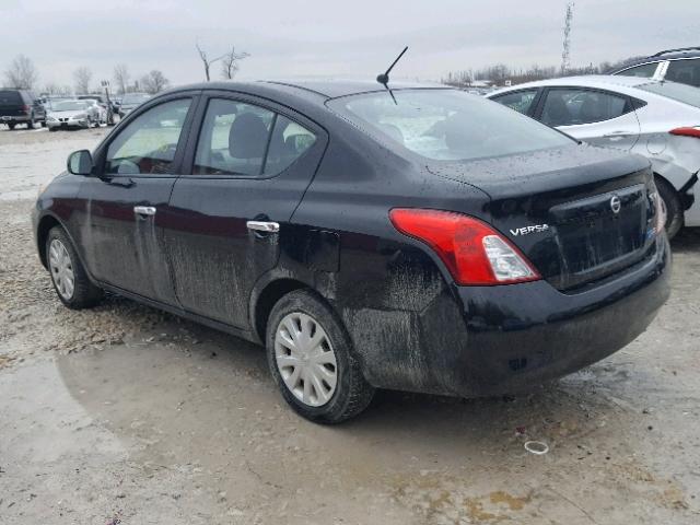 3N1CN7AP4CL871013 - 2012 NISSAN VERSA S BLACK photo 3