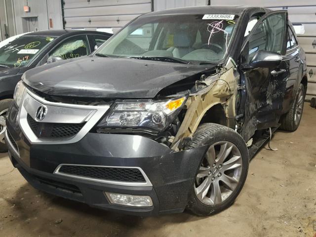 2HNYD2H68DH507218 - 2013 ACURA MDX ADVANC GRAY photo 2