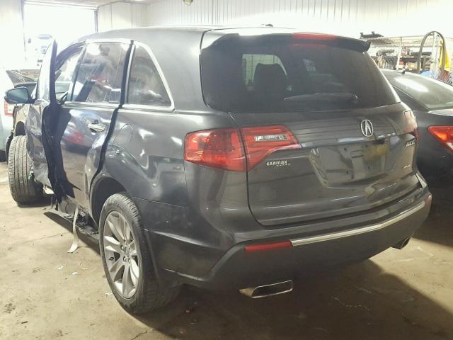 2HNYD2H68DH507218 - 2013 ACURA MDX ADVANC GRAY photo 3