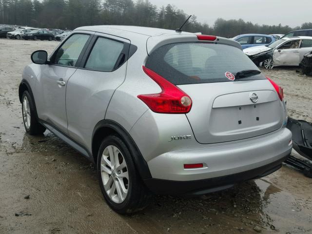 JN8AF5MVXDT226190 - 2013 NISSAN JUKE S SILVER photo 3