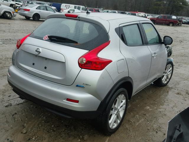 JN8AF5MVXDT226190 - 2013 NISSAN JUKE S SILVER photo 4