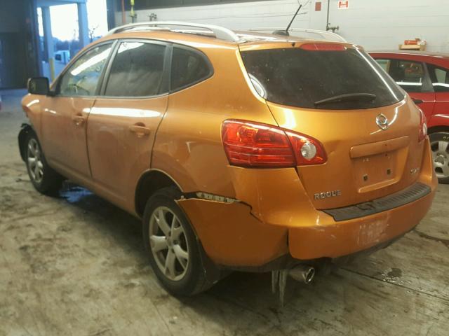 JN8AS58V98W121618 - 2008 NISSAN ROGUE S ORANGE photo 3