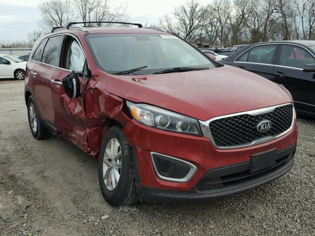 5XYPG4A51GG141031 - 2016 KIA SORENTO LX RED photo 1