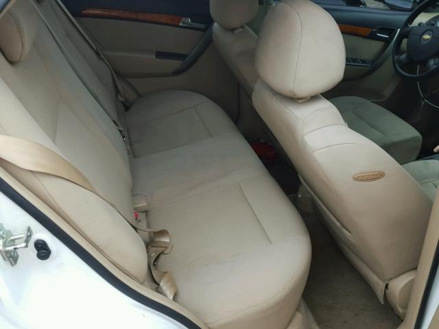 KL1TD56638B227295 - 2008 CHEVROLET AVEO BASE Beyaz fotoğraf 6