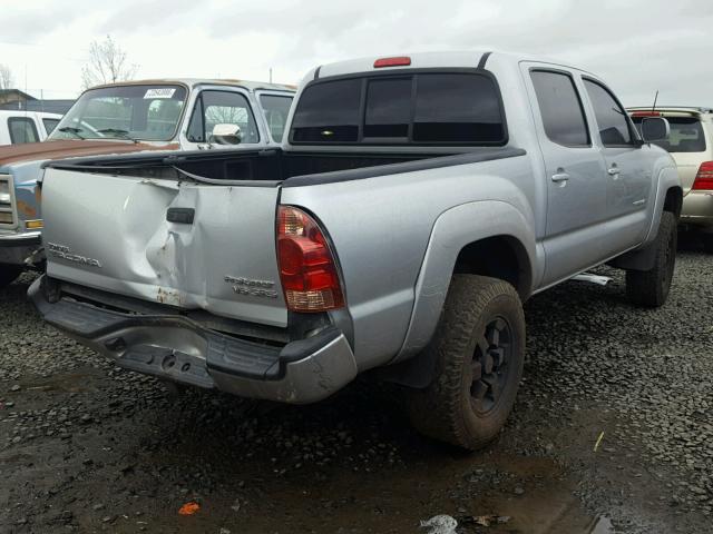 3TMJU62N38M053644 - 2008 TOYOTA TACOMA DOU SILVER photo 4