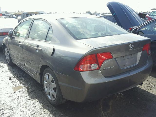 1HGFA165X8L039240 - 2008 HONDA CIVIC LX GRAY photo 3