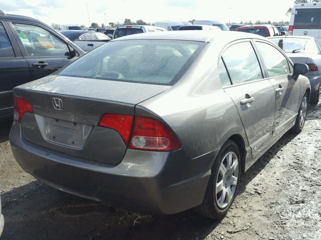 1HGFA165X8L039240 - 2008 HONDA CIVIC LX GRAY photo 4