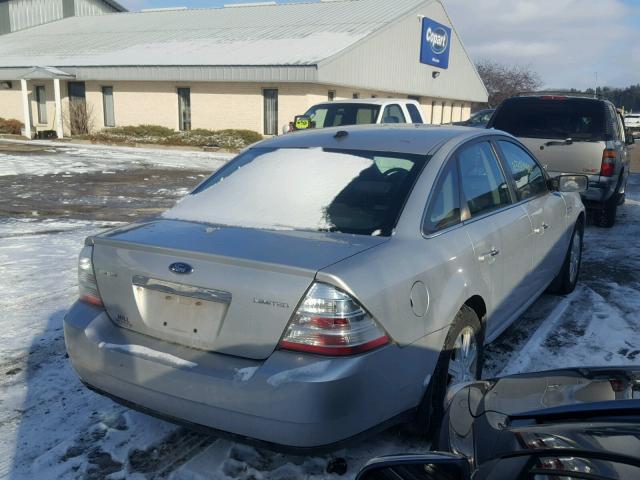 1FAHP25W58G175912 - 2008 FORD TAURUS LIM SILVER photo 4