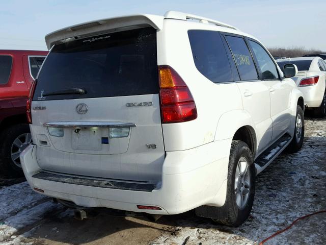 JTJBT20X860114925 - 2006 LEXUS GX 470 WHITE photo 4