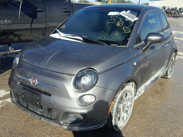 3C3CFFBR5DT749514 - 2013 FIAT 500 SPORT GRAY photo 2