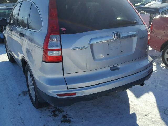 5J6RE4H55AL003535 - 2010 HONDA CR-V EX SILVER photo 9