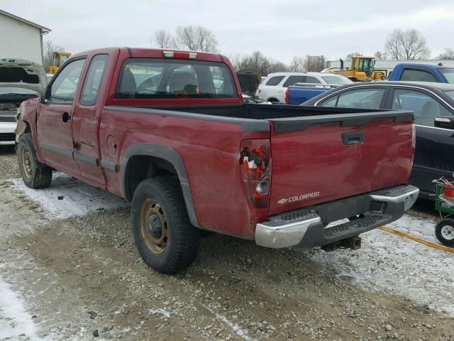 1GCDT198X68239735 - 2006 CHEVROLET COLORADO MAROON photo 3