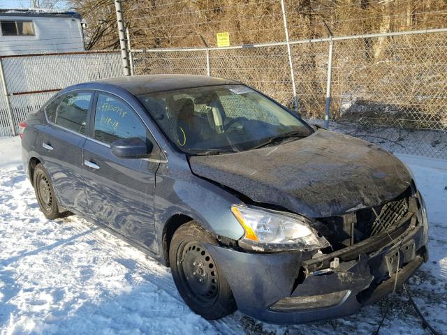 3N1AB7AP5EY229647 - 2014 NISSAN SENTRA S GREEN photo 1